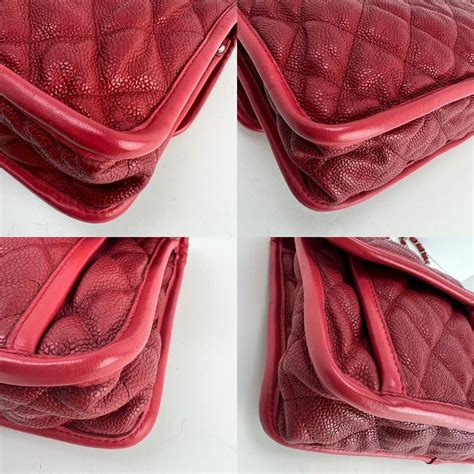 CHANEL Caviar Quilted Medium French Riviera Flap Red